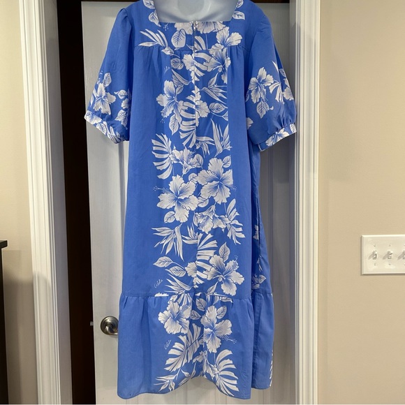 ROYAL CREATIONS HAWAII Short Zippered Muu Muu Size XL Hawaiian Tropical Aloha - Picture 10 of 16